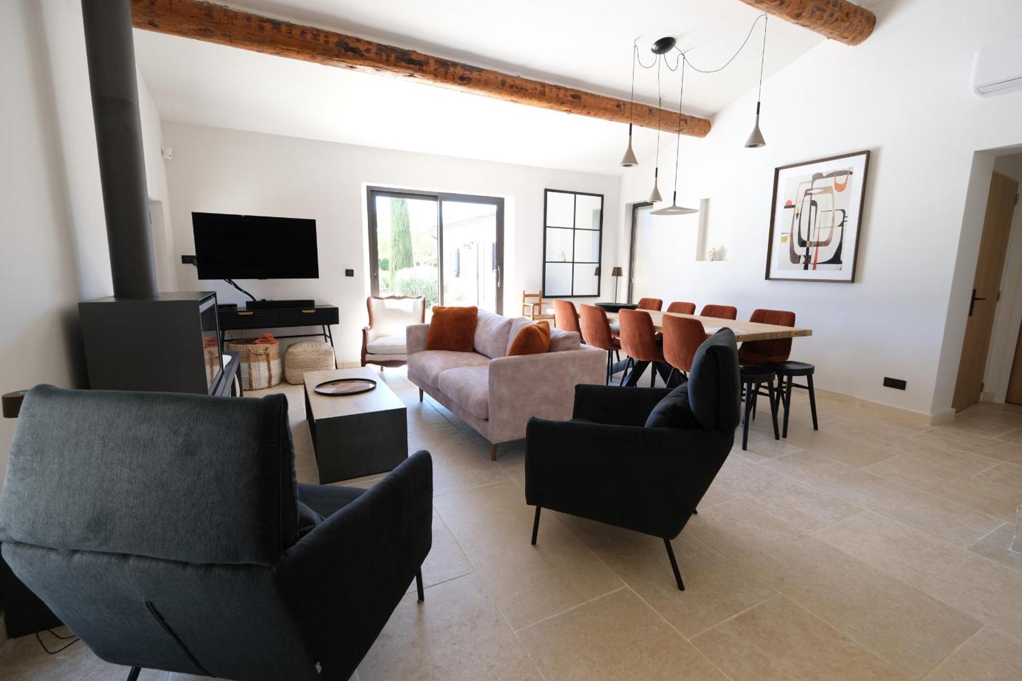 Provencal House With Heated Pool, View Of The Luberon In Robion - Accommodates 12 People. Exterior photo